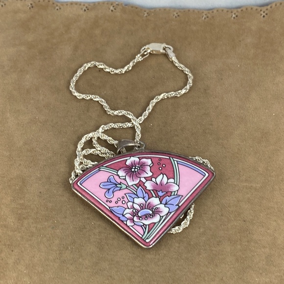 Vintage Michaela Frey Designer Floral Pendant inspired by Art Nouveau designs - Picture 2 of 8